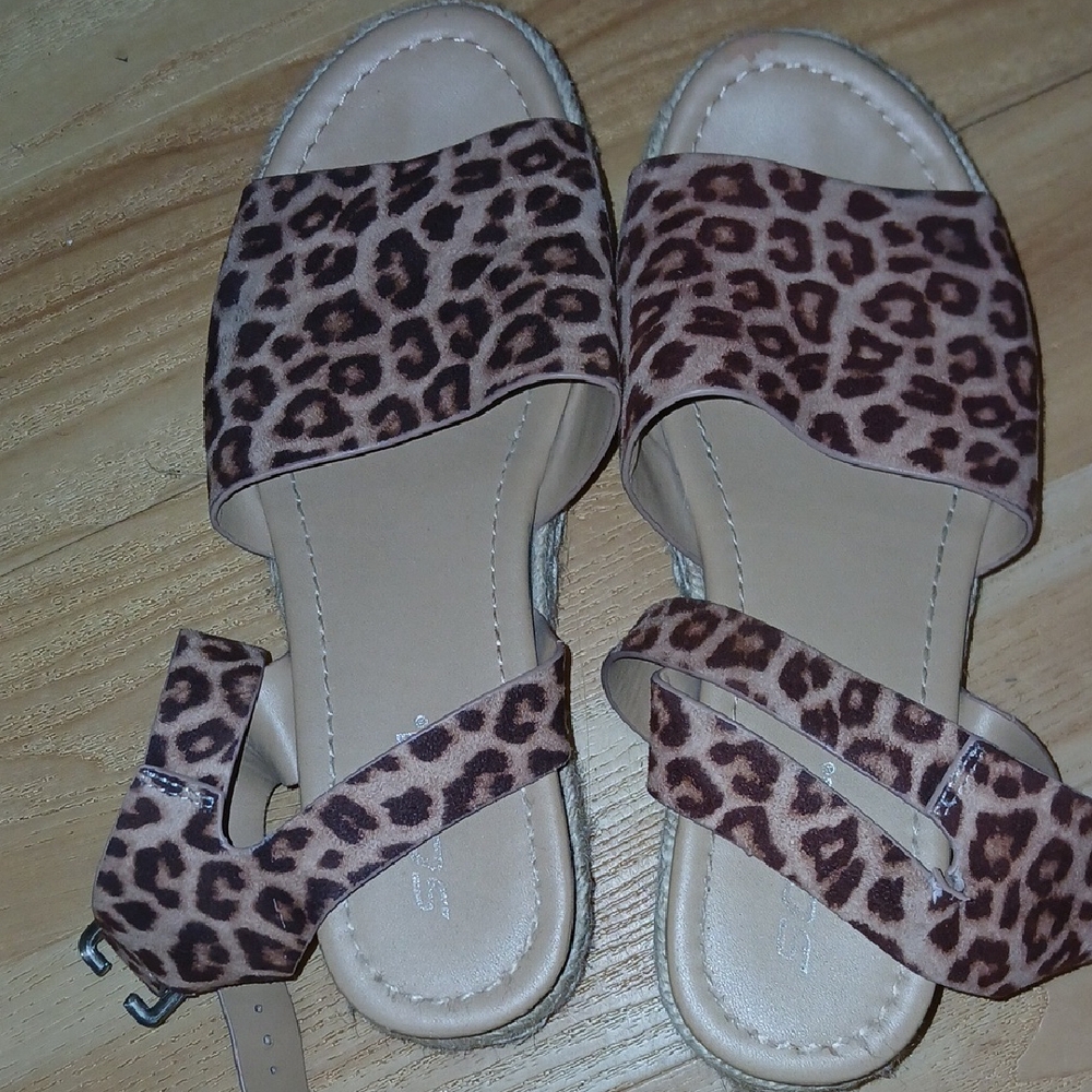 Soda Leopard Print Sandals
